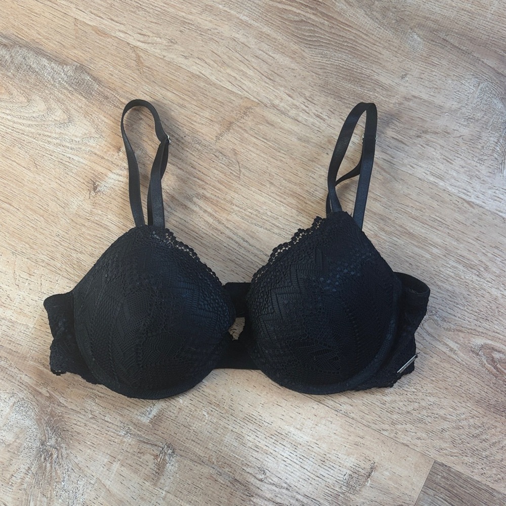 Vince Camuto Elegant Black Lace Bra Women’s 34C